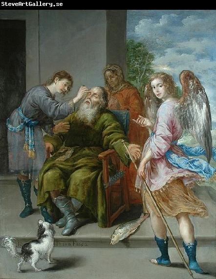 Antonio de Pereda Tobias curando la ceguera a su padre